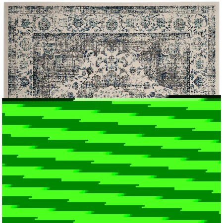 Safavieh 11 x 11 ft. Evoke 220D Power Loomed Square Area Rug Grey & Ivory EVK220D-11SQ